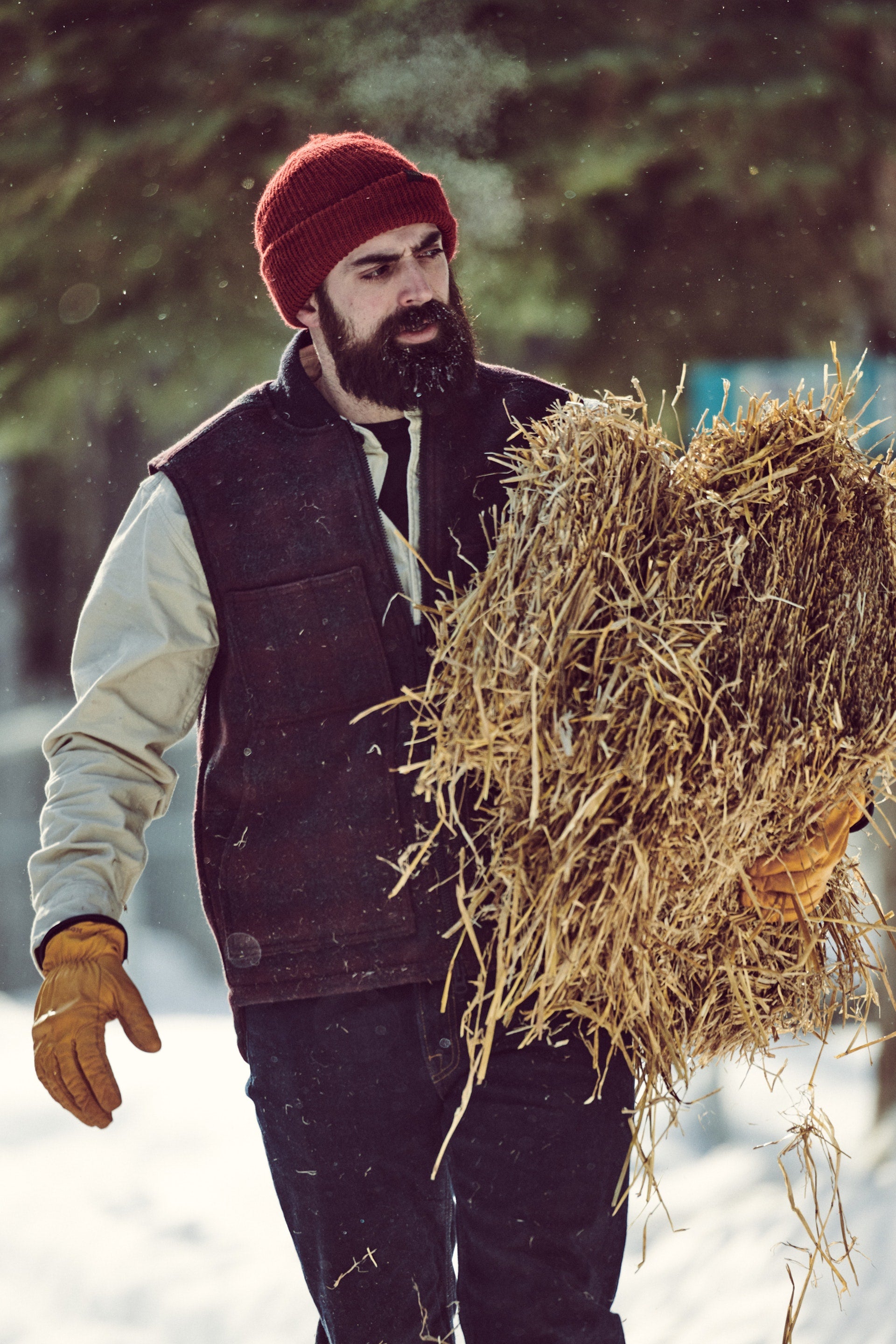 Lined Mackinaw Wool Work Vest